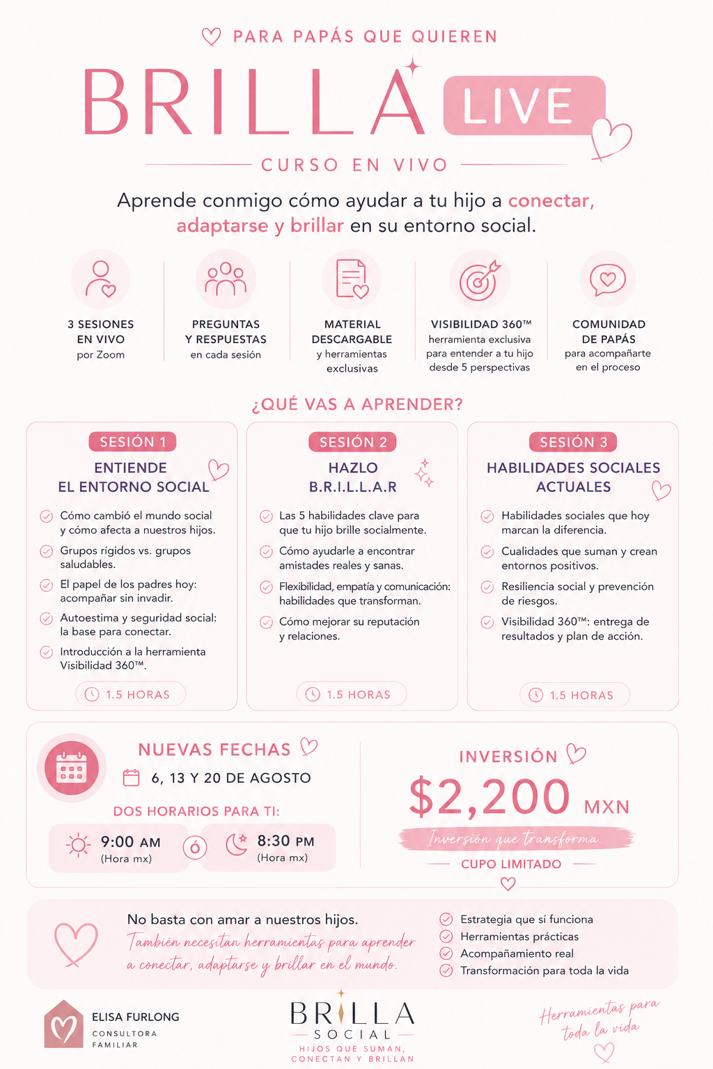 Curso para padres: B.R.I.L.L.A en VIVO