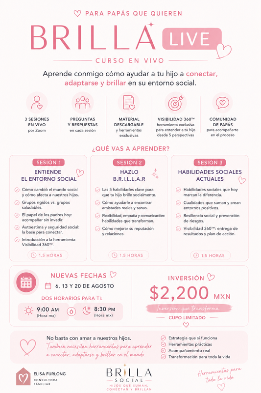 Curso para padres: B.R.I.L.L.A en VIVO