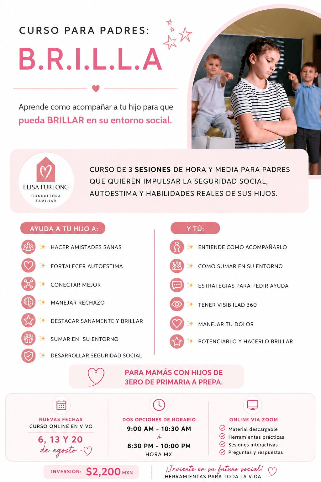 Curso para padres: B.R.I.L.L.A en VIVO